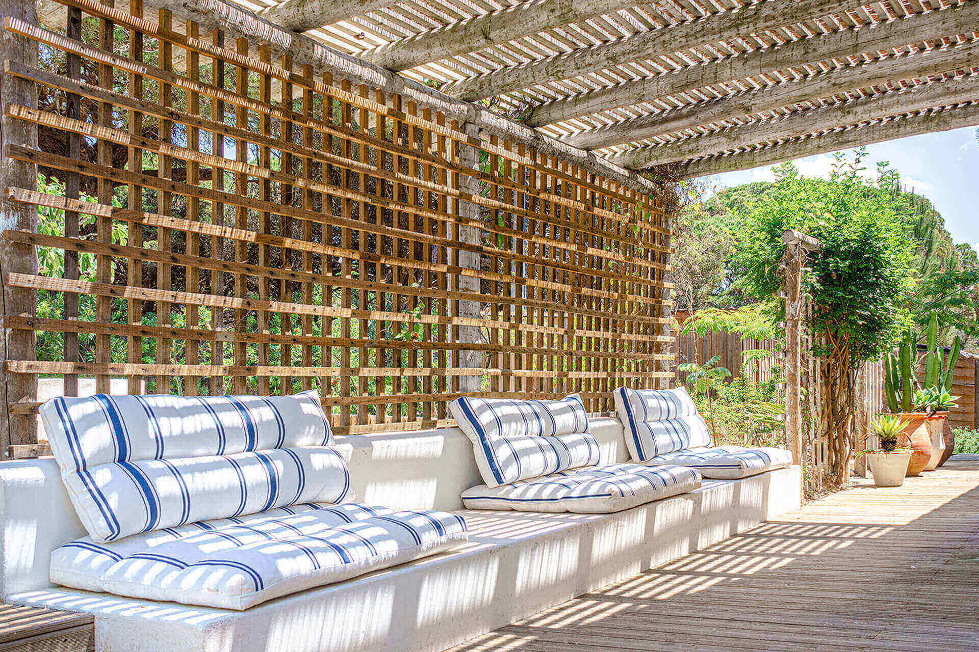 terrasse avec pergola bois
