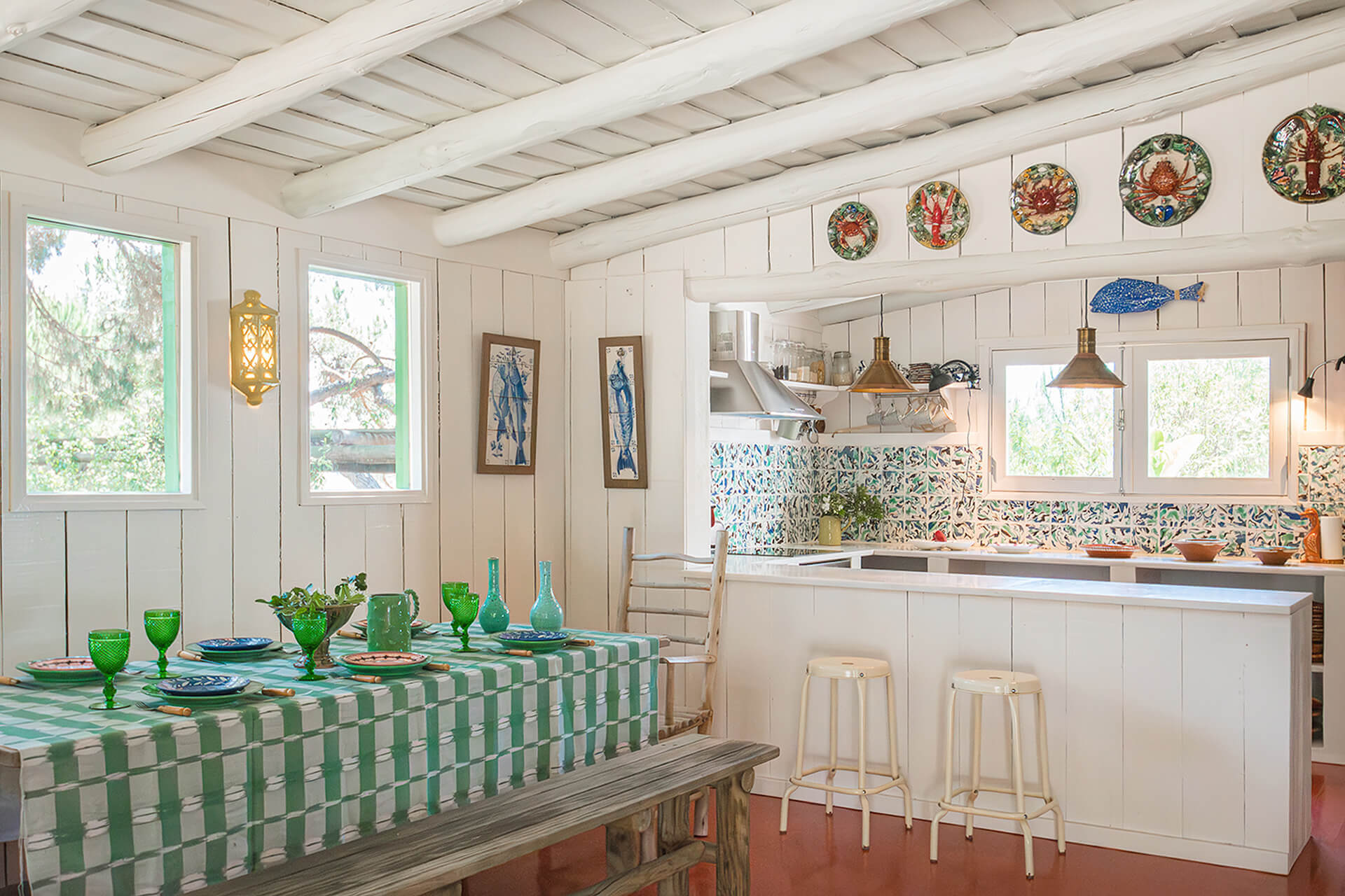 cuisine et salle à manger décoration rustique chic