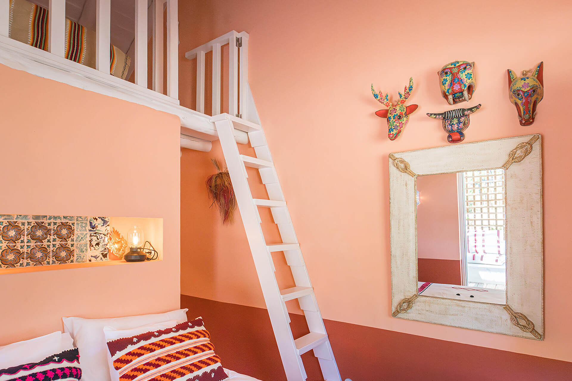 chambre couleur terracotta décoration rustique chic