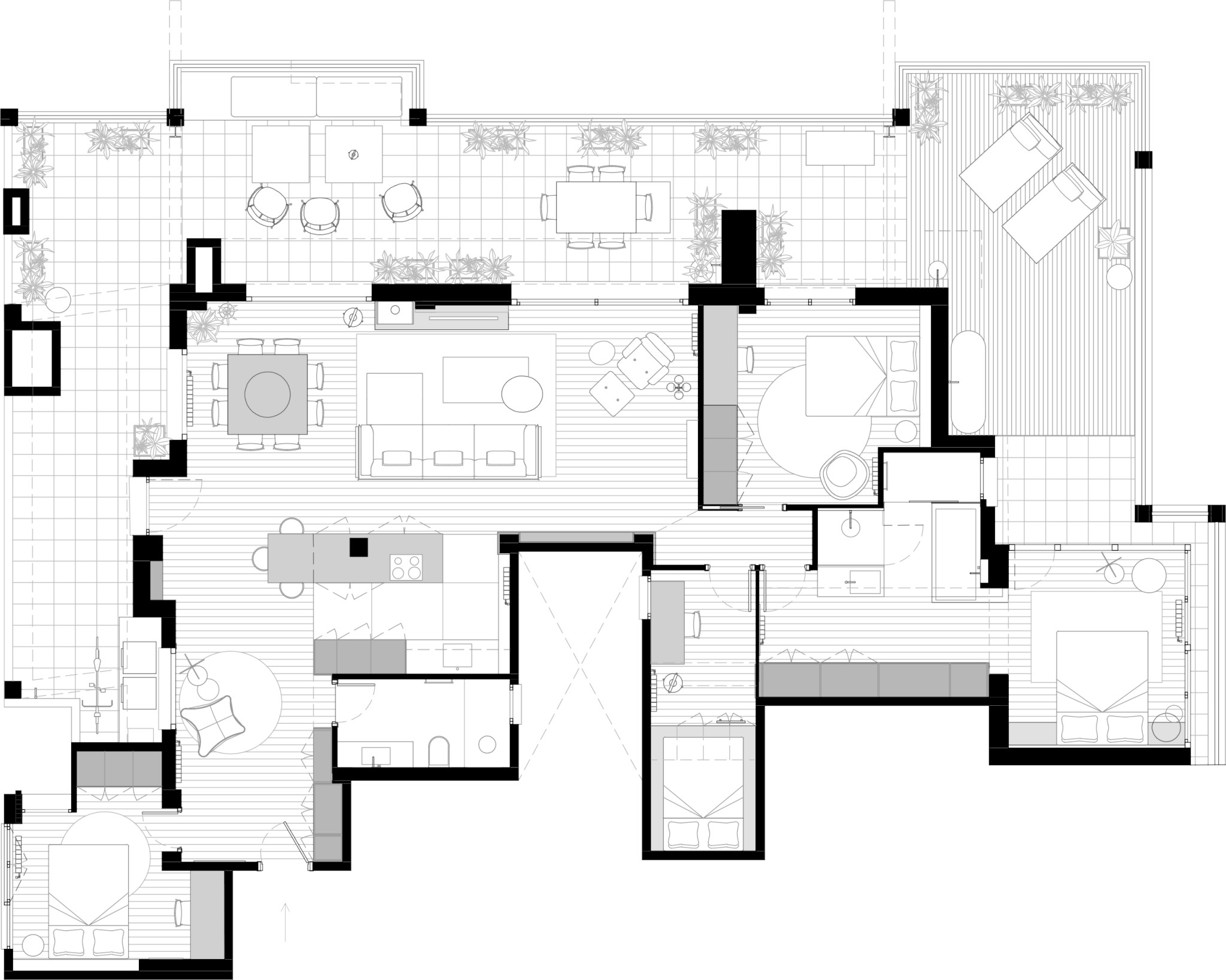 plan appartement de type penthouse familial plan appartement de type penthouse familial