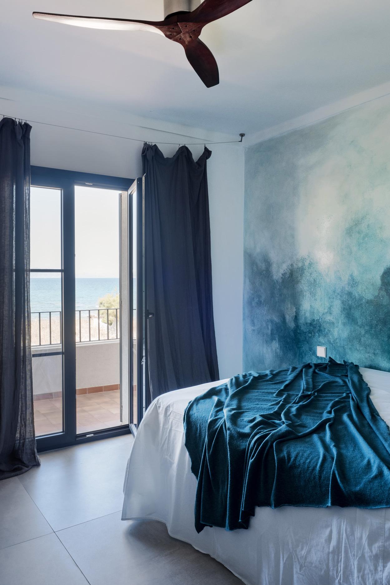 chambre décoration bleue