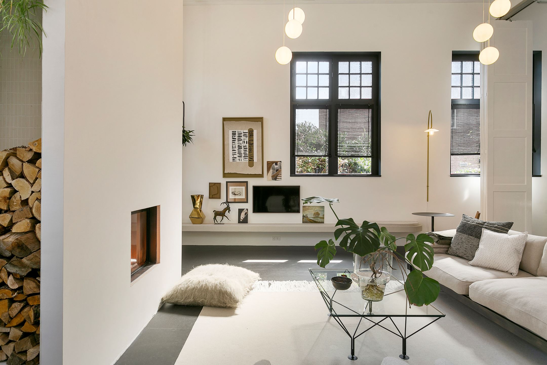 salon décoration contemporaine beige