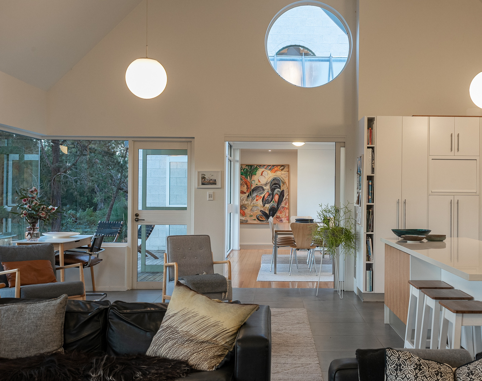 salon maison contemporaine