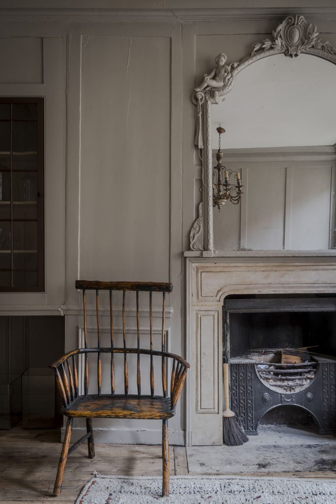 cheminée avec trumeau maison ancienne rénovée