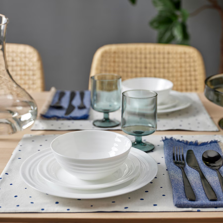 vaisselle blanche IKEA