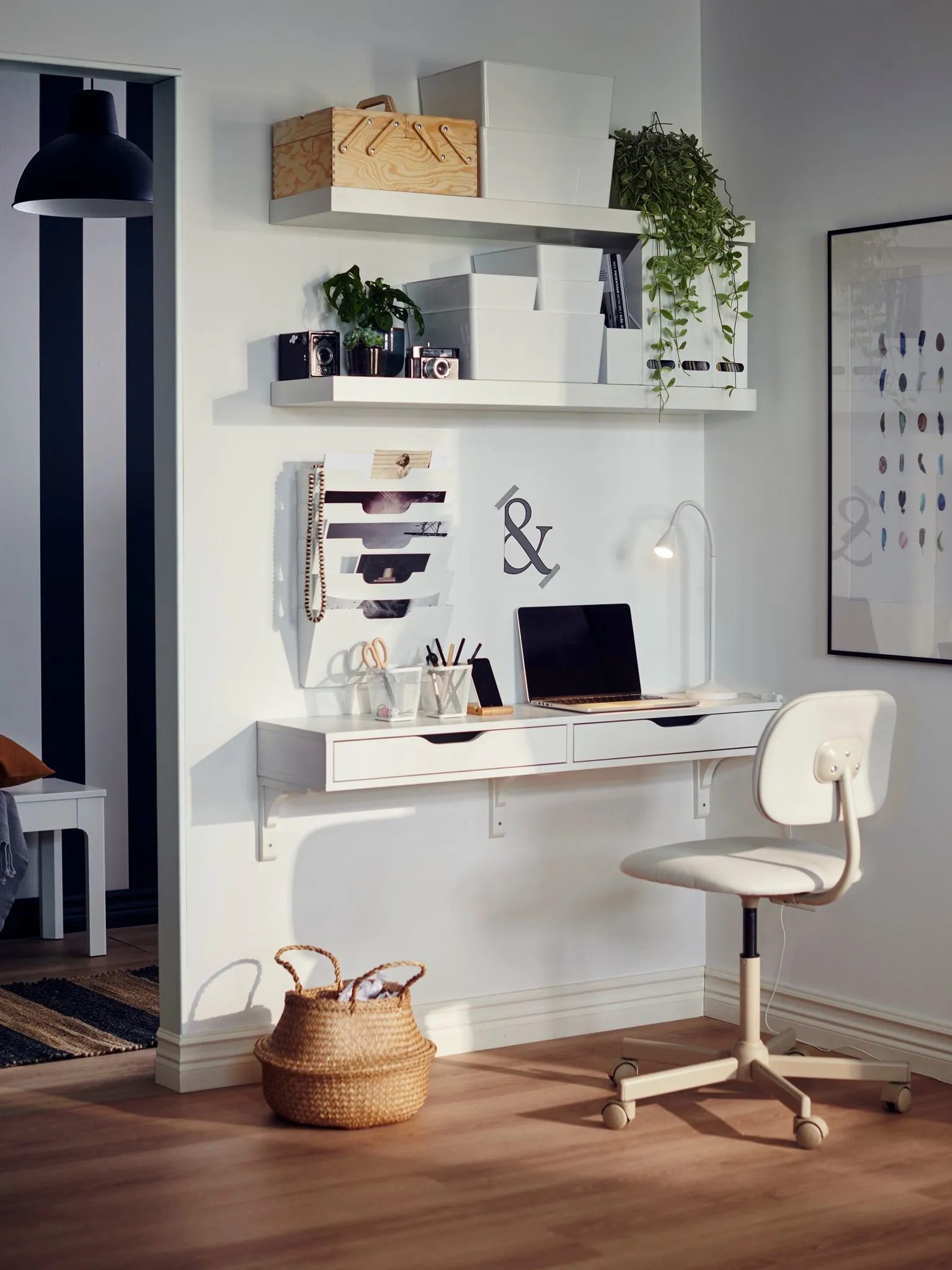 bureau console à tiroirs