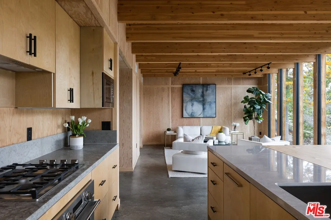 salon et cuisine ouverte maison en bois et béton salon et cuisine ouverte maison en bois et béton