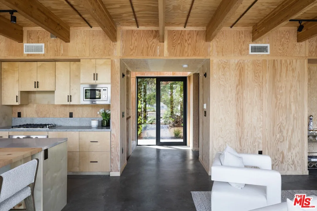 salon et cuisine ouverte maison en bois et béton salon et cuisine ouverte maison en bois et béton