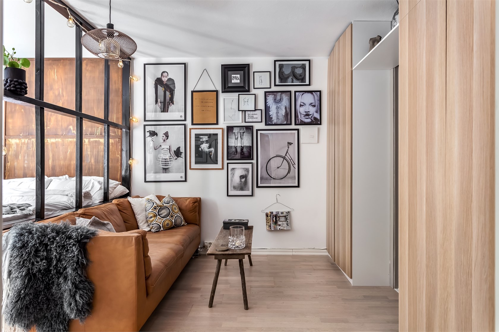 salon et chambre studio 29m2 décoration mini loft