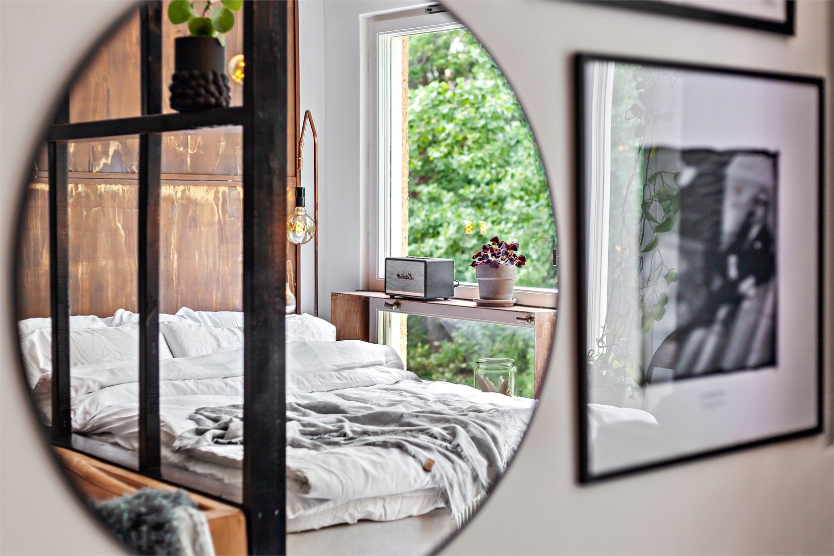 chambre studio avec verrière