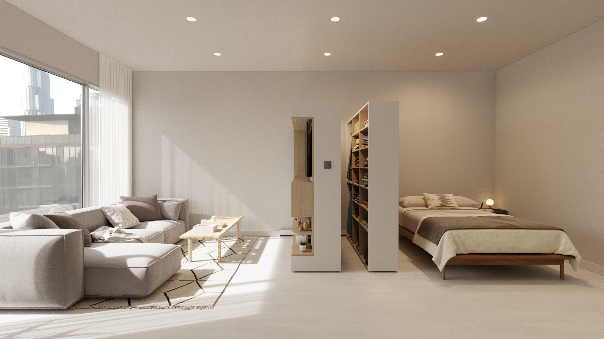 studio design et extensible avec dressing coulissant studio design et extensible avec dressing coulissant