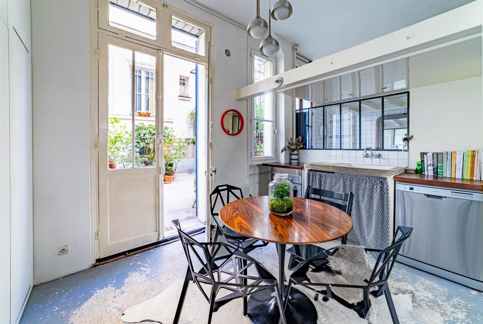 cuisine décoration vintage petit loft 50m2