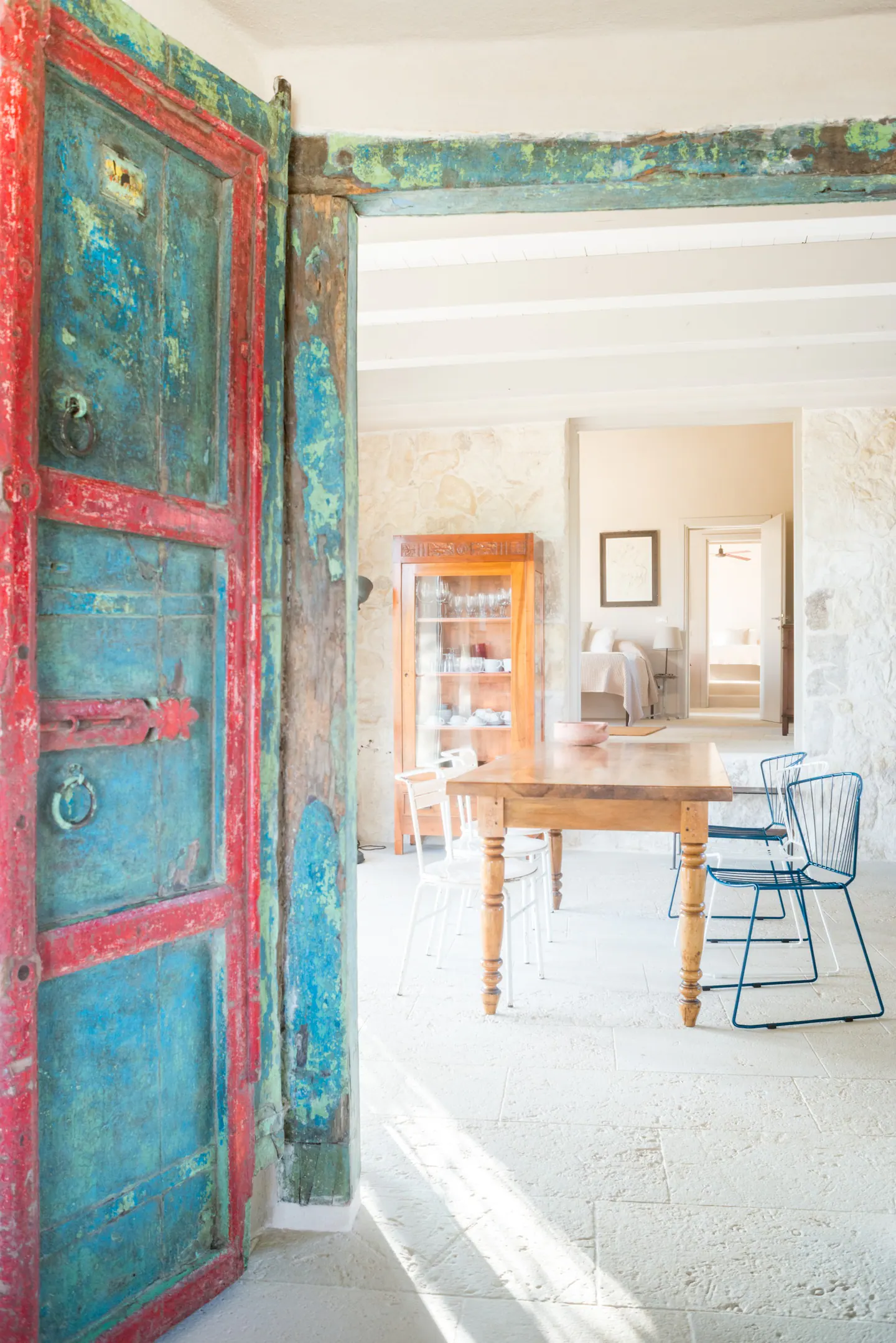 salon maison en pierre