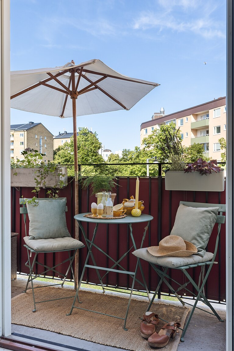 balcon appartement décoration scandinave