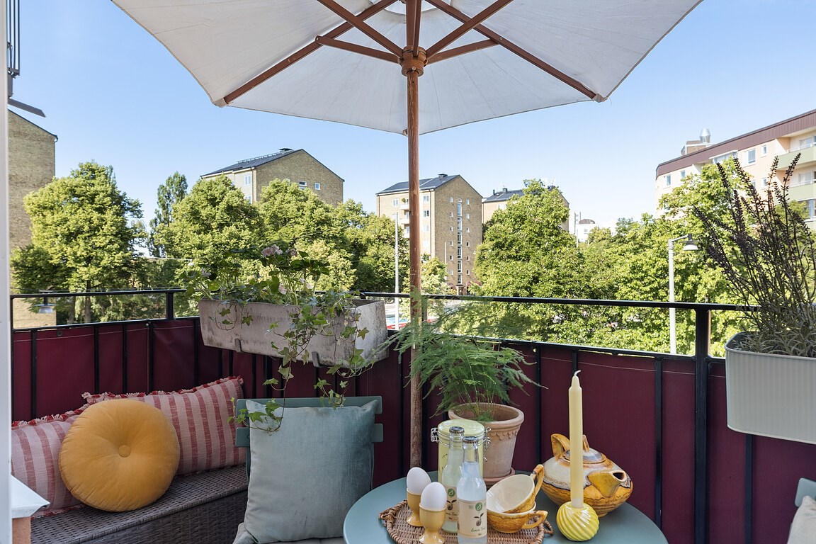 balcon appartement décoration scandinave