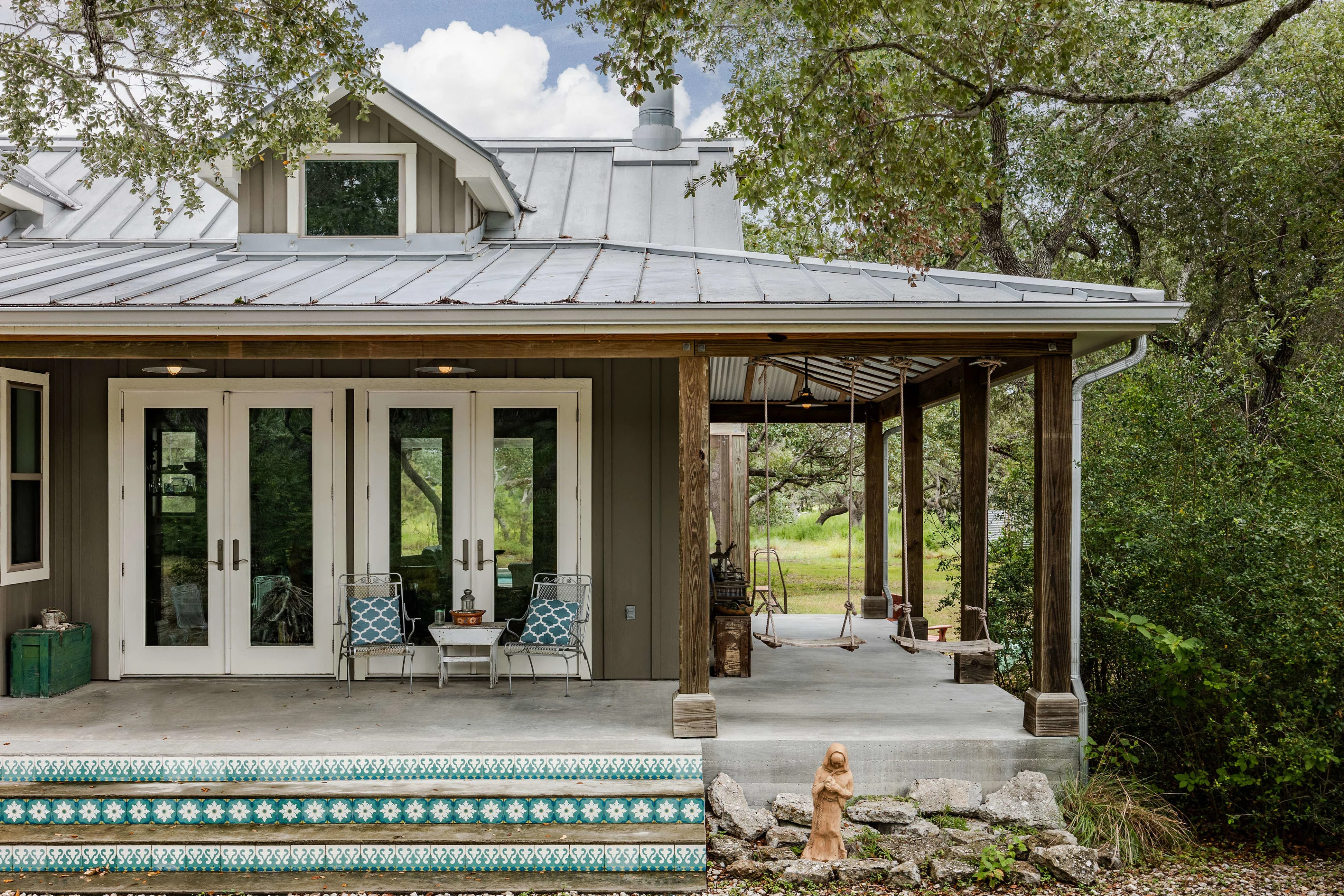 jardin maison en bois