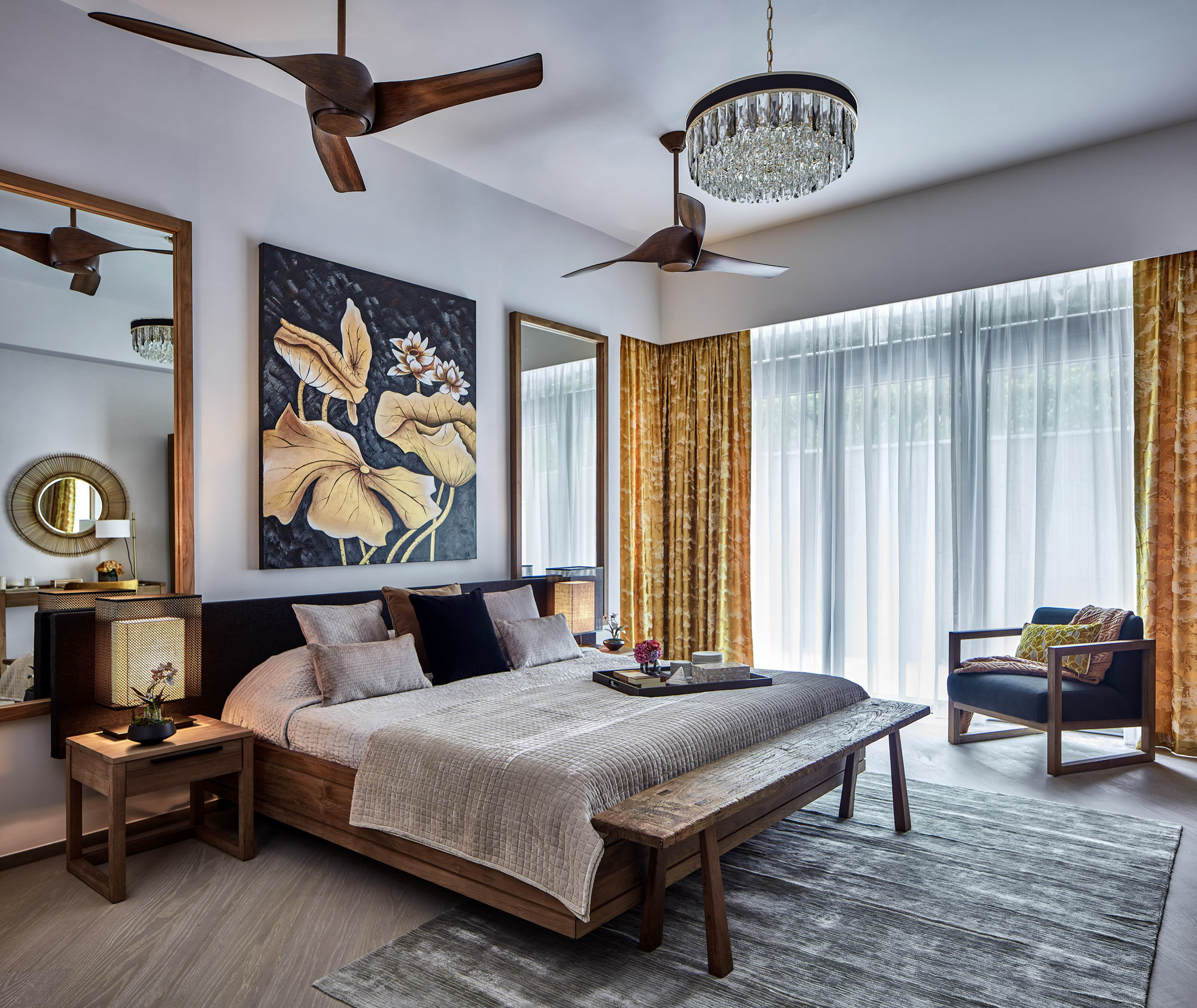 chambre avec salle de bain décoration contemporaine