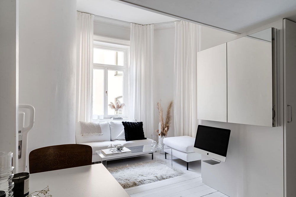 salon mini studio 18m2 décoration blanche salon mini studio 18m2 décoration blanche