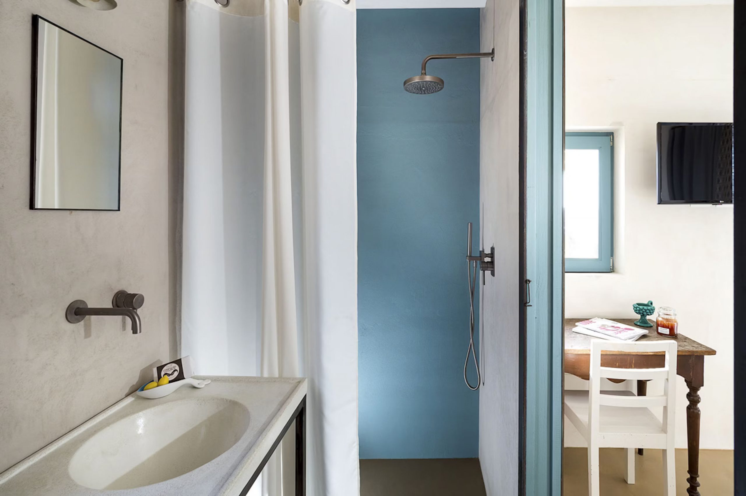 salle de bain grise et bleue salle de bain grise et bleue