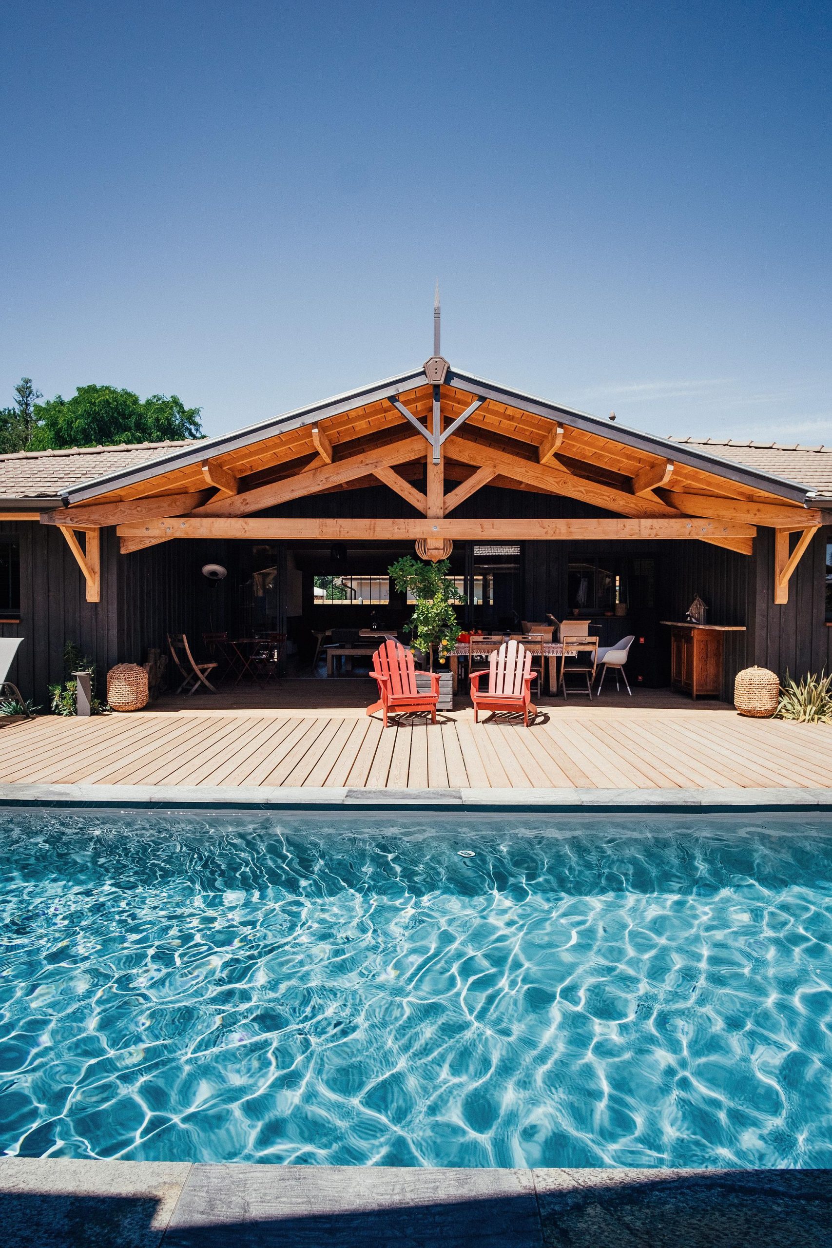 maison en bois avec piscine Villa Canau maison en bois avec piscine Villa Canau