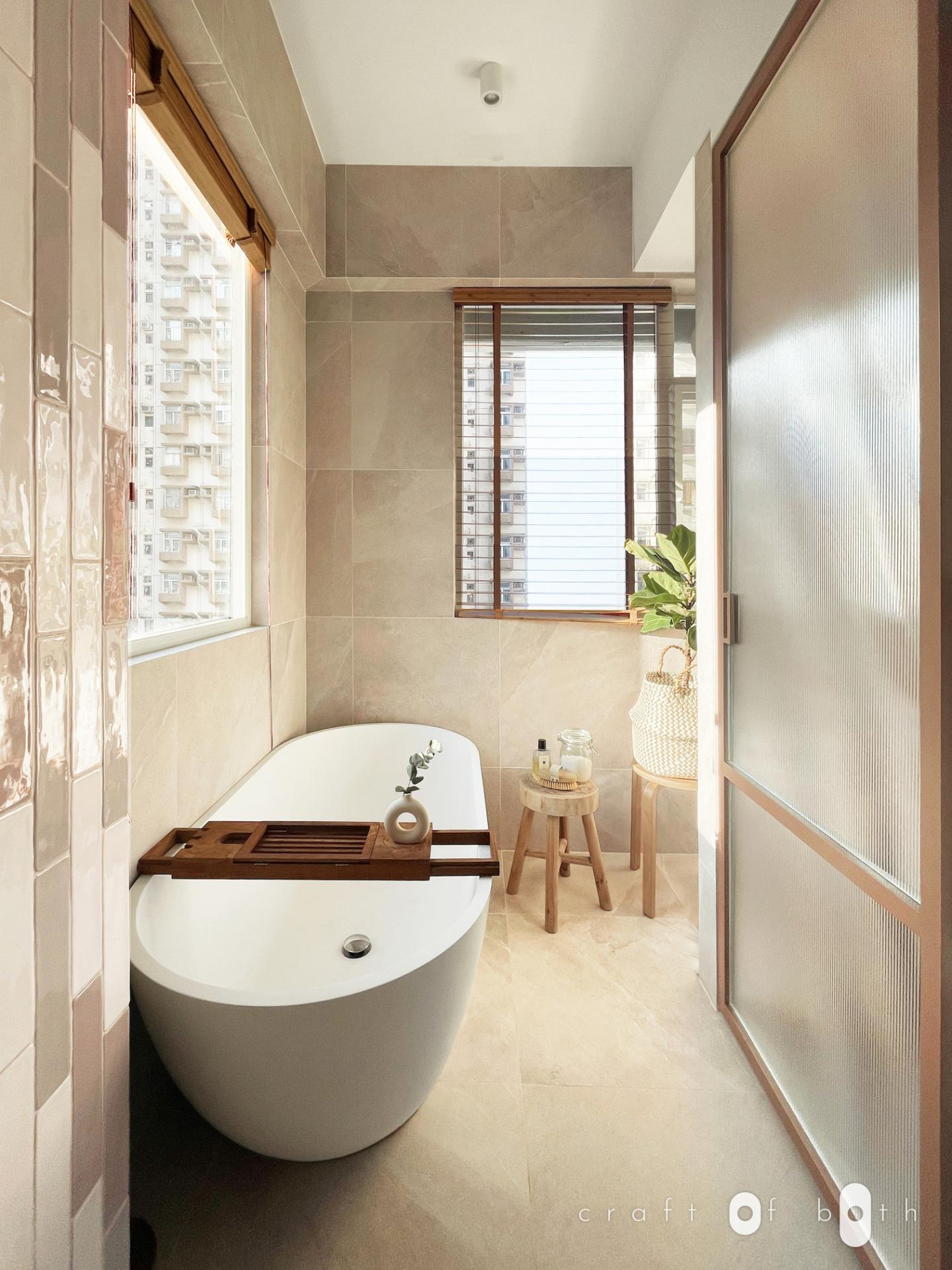 salle de bain décoration beige deux-pièces 27m2 salle de bain décoration beige deux-pièces 27m2