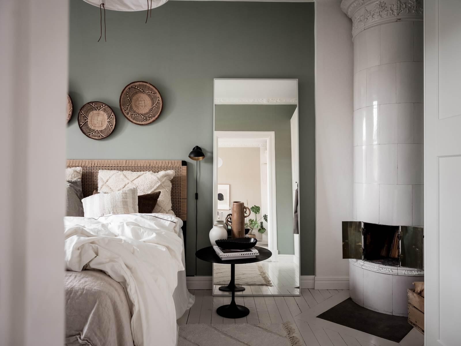 chambre avec poêle décoration scandinave