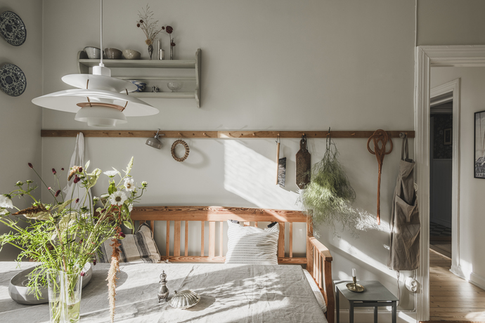 espace repas dans cuisine décoration scandinave
