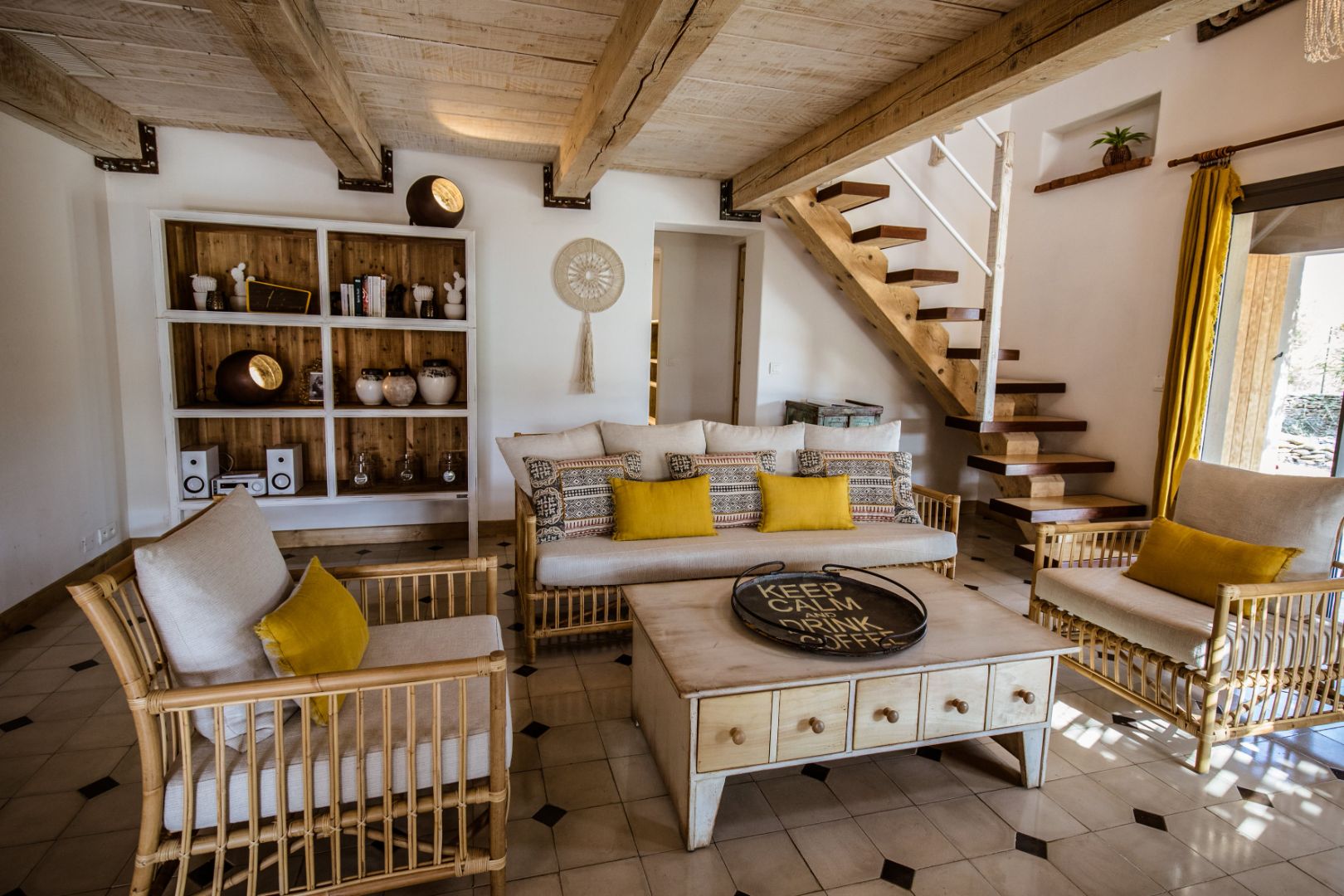 salon décoration rustique chic