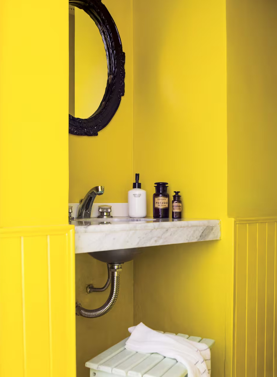 salle de bain jaune salle de bain jaune
