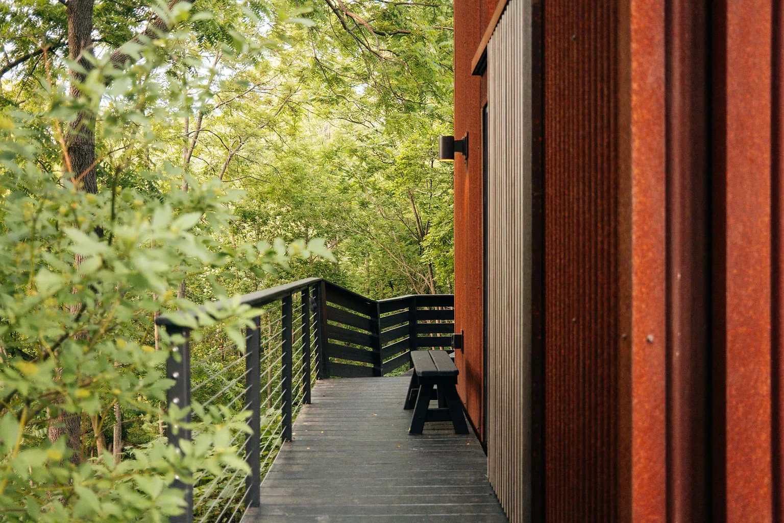 terrasse maison architecte en acier Corten terrasse maison architecte en acier Corten