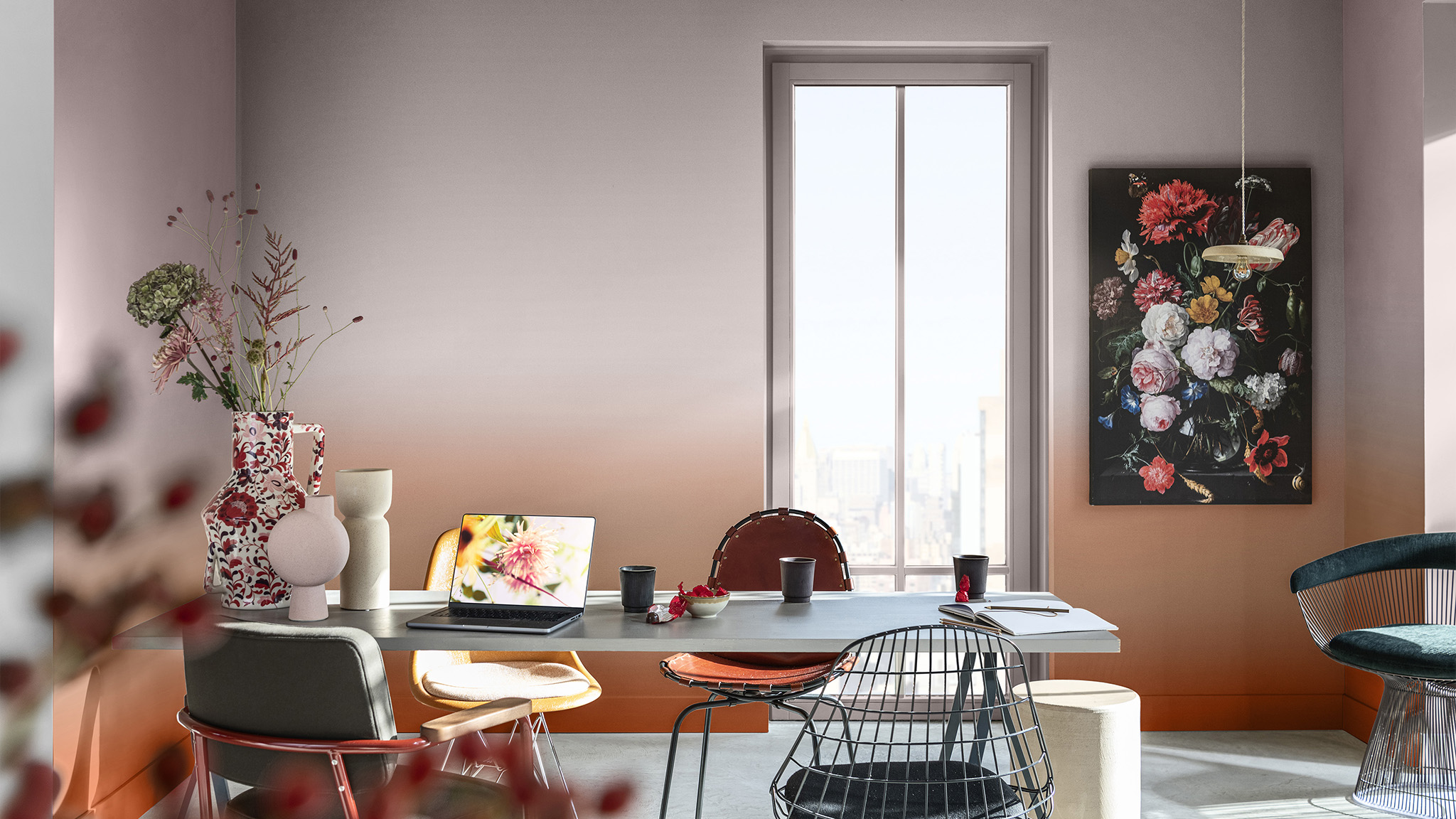 bureau Dulux couleur année 2024 Tendre Cocon