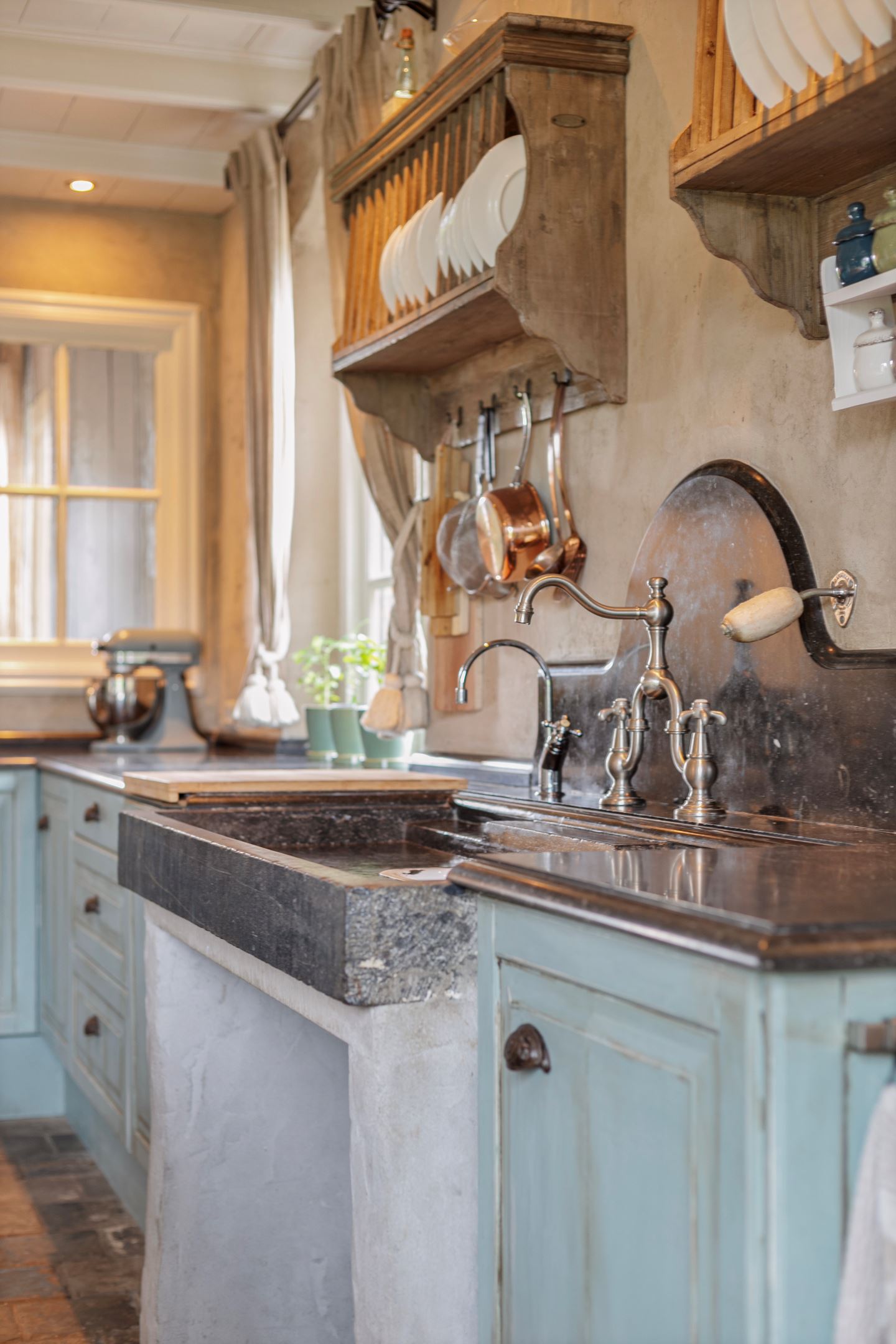cuisine rustique contemporaine bleue cuisine rustique contemporaine bleue