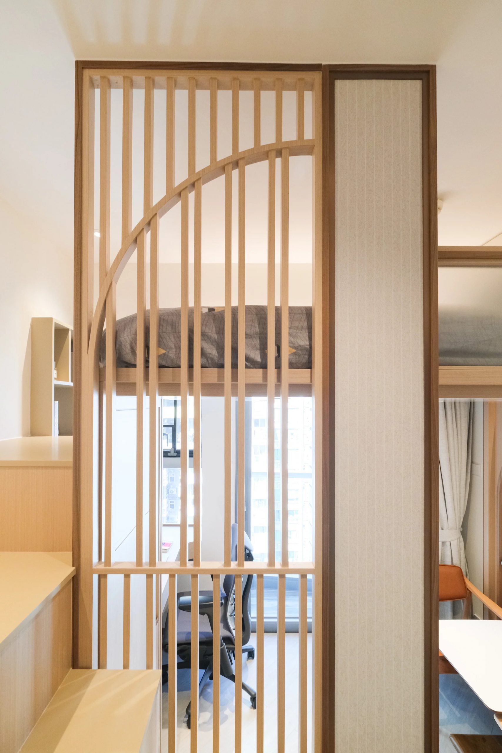 escalier avec mezzanine studio 18m2