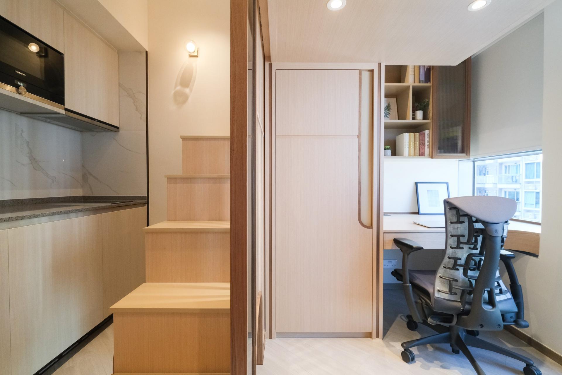 cuisine et bureau studio 18m2