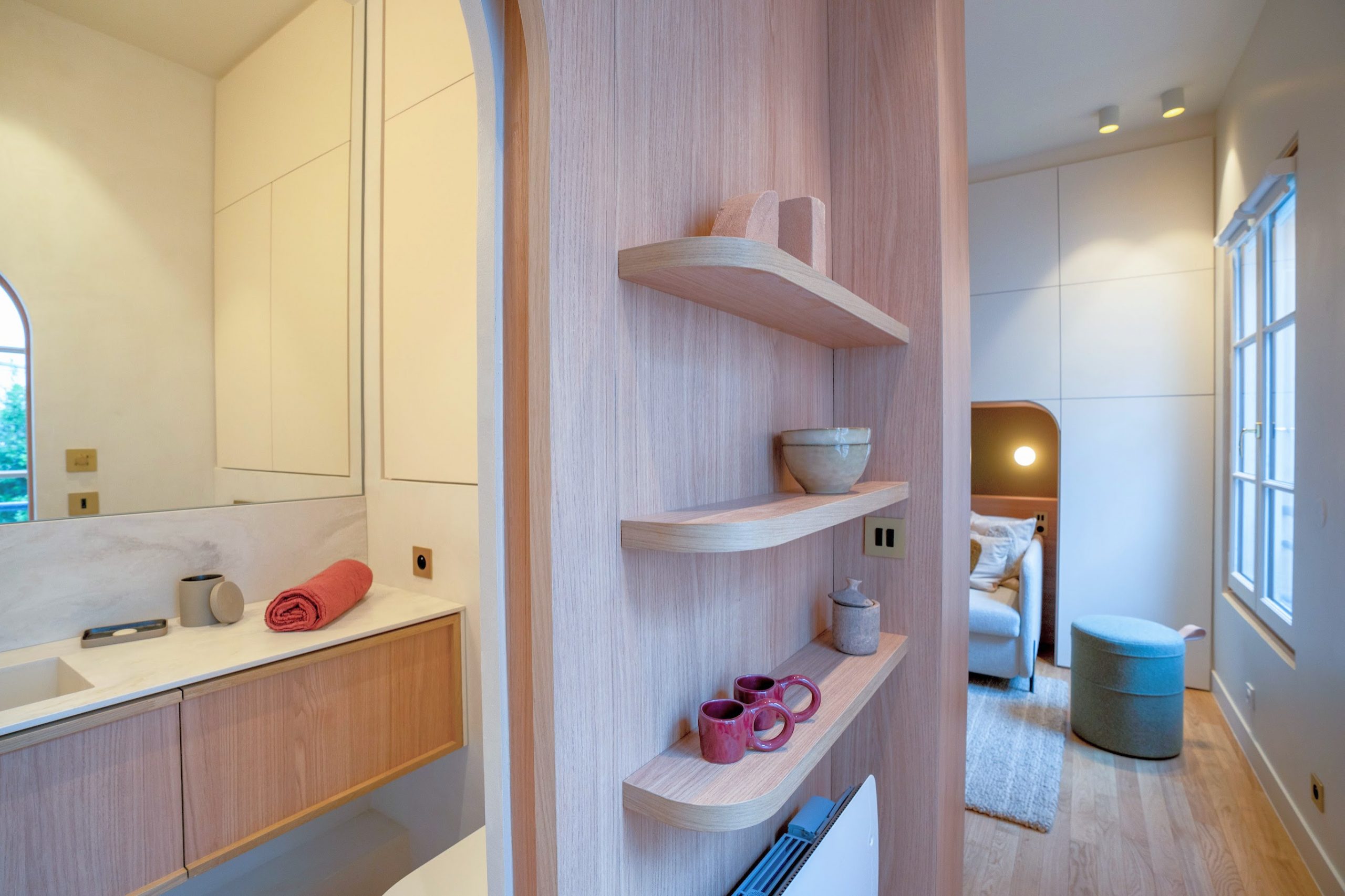 salle de bain studio Paris 17m2