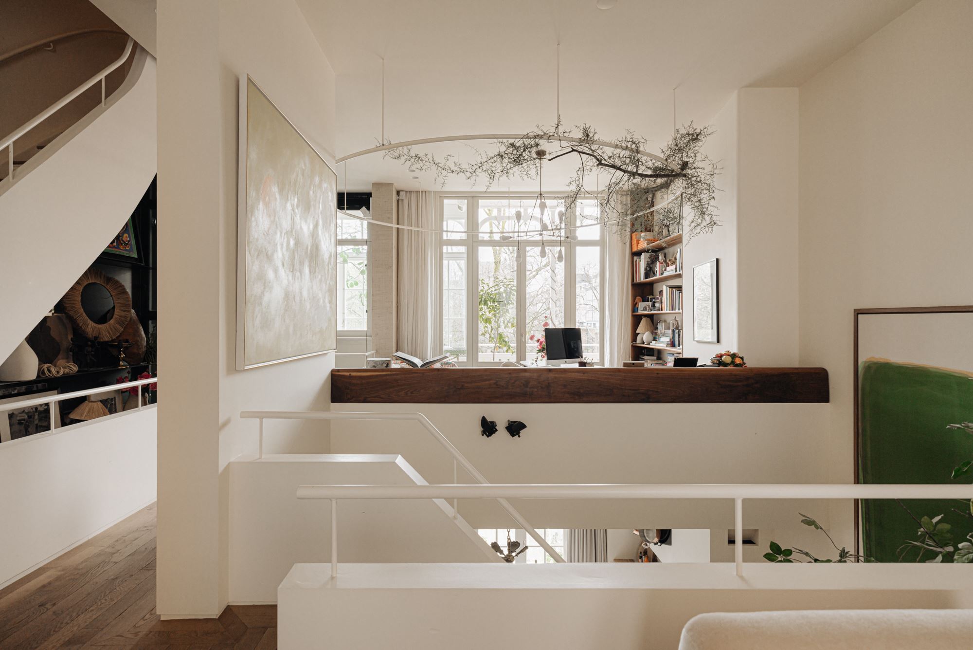 mezzanine avec bureau décoration classique chic