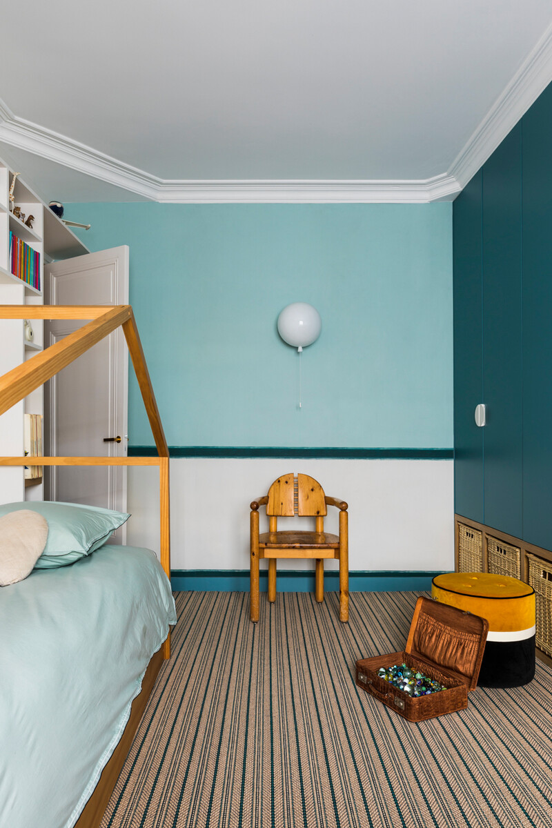 chambre enfant lit cabane décoration contemporaine