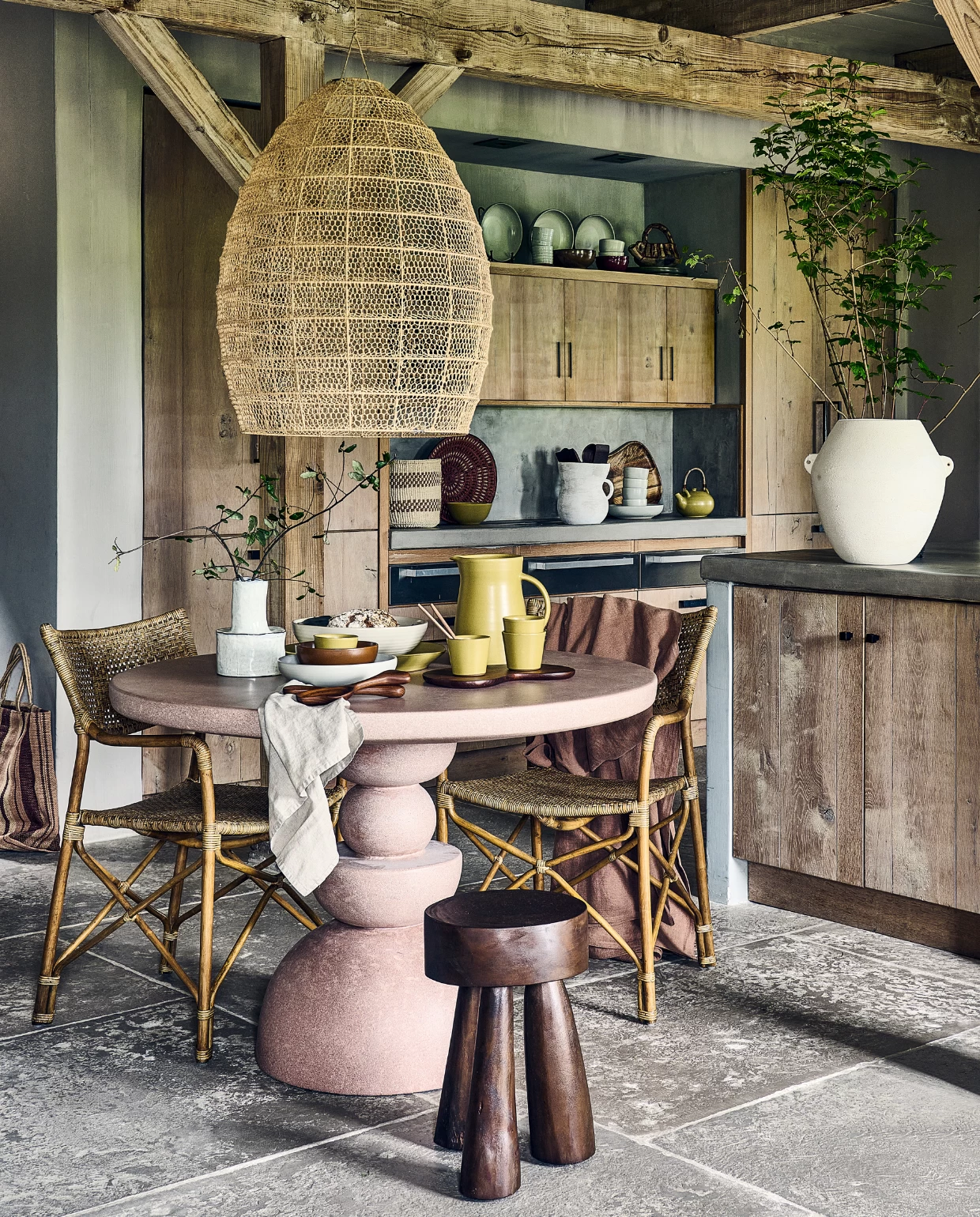 salle à manger décoration rustique chic