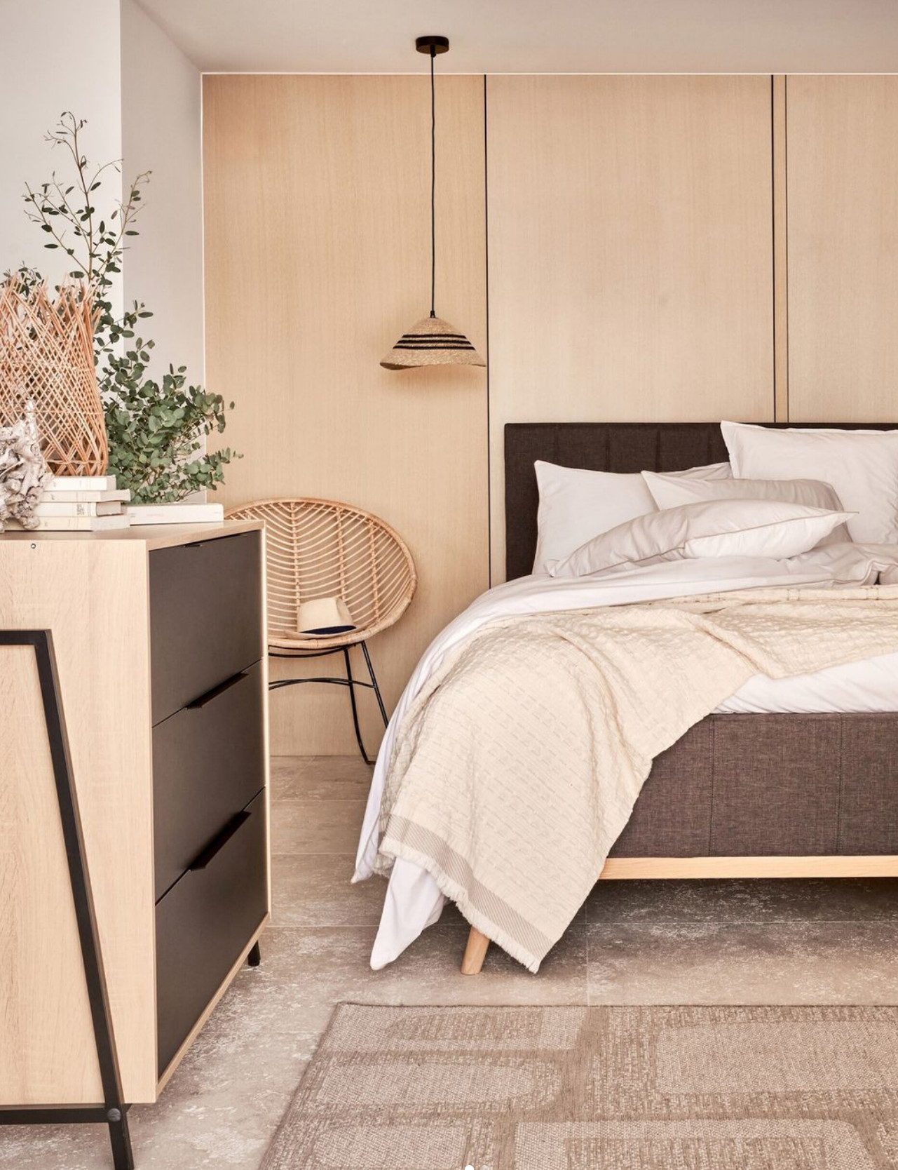 chambre décoration bois