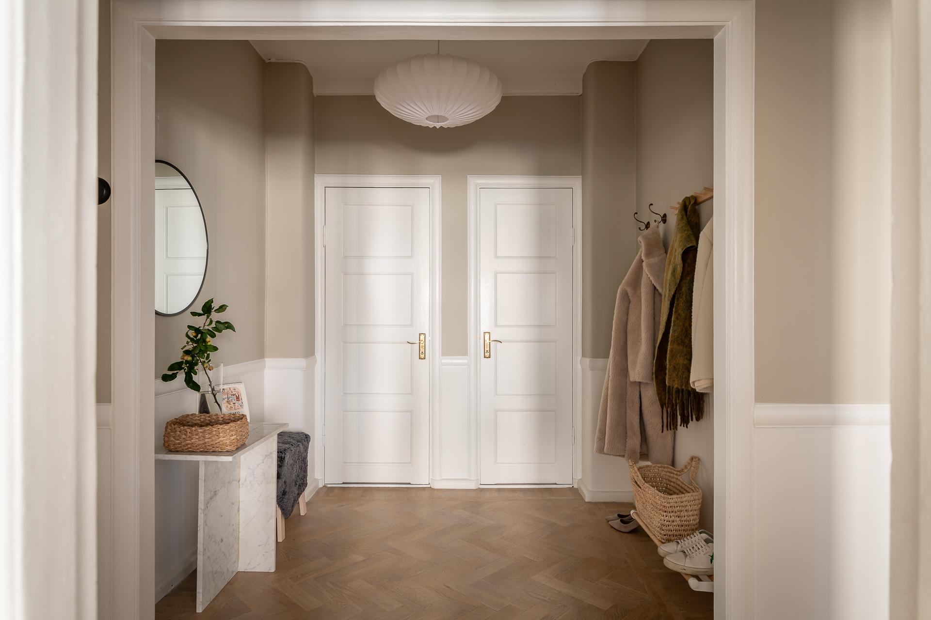 entrée beige décoration scandinave