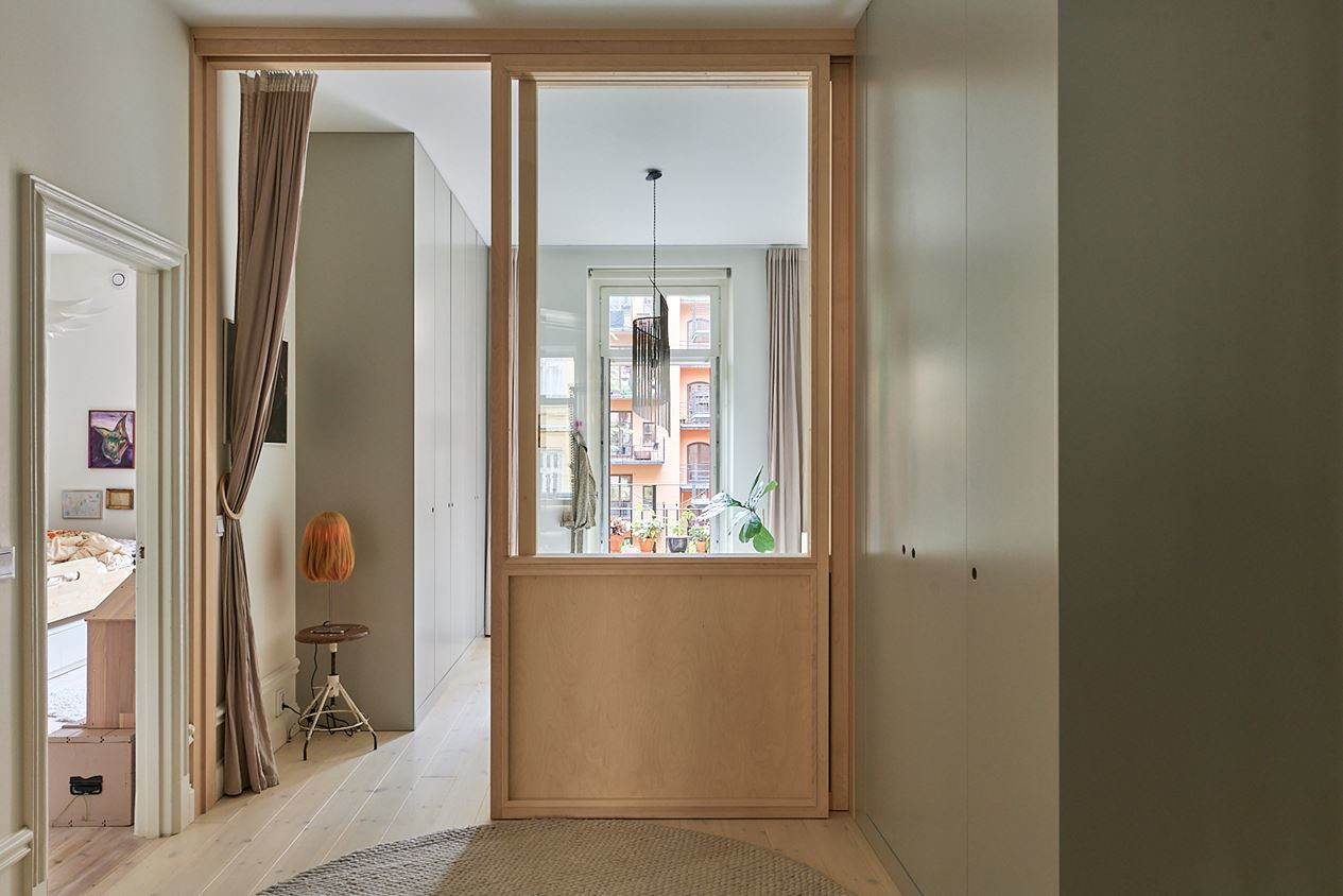 chambre avec verrière bois
