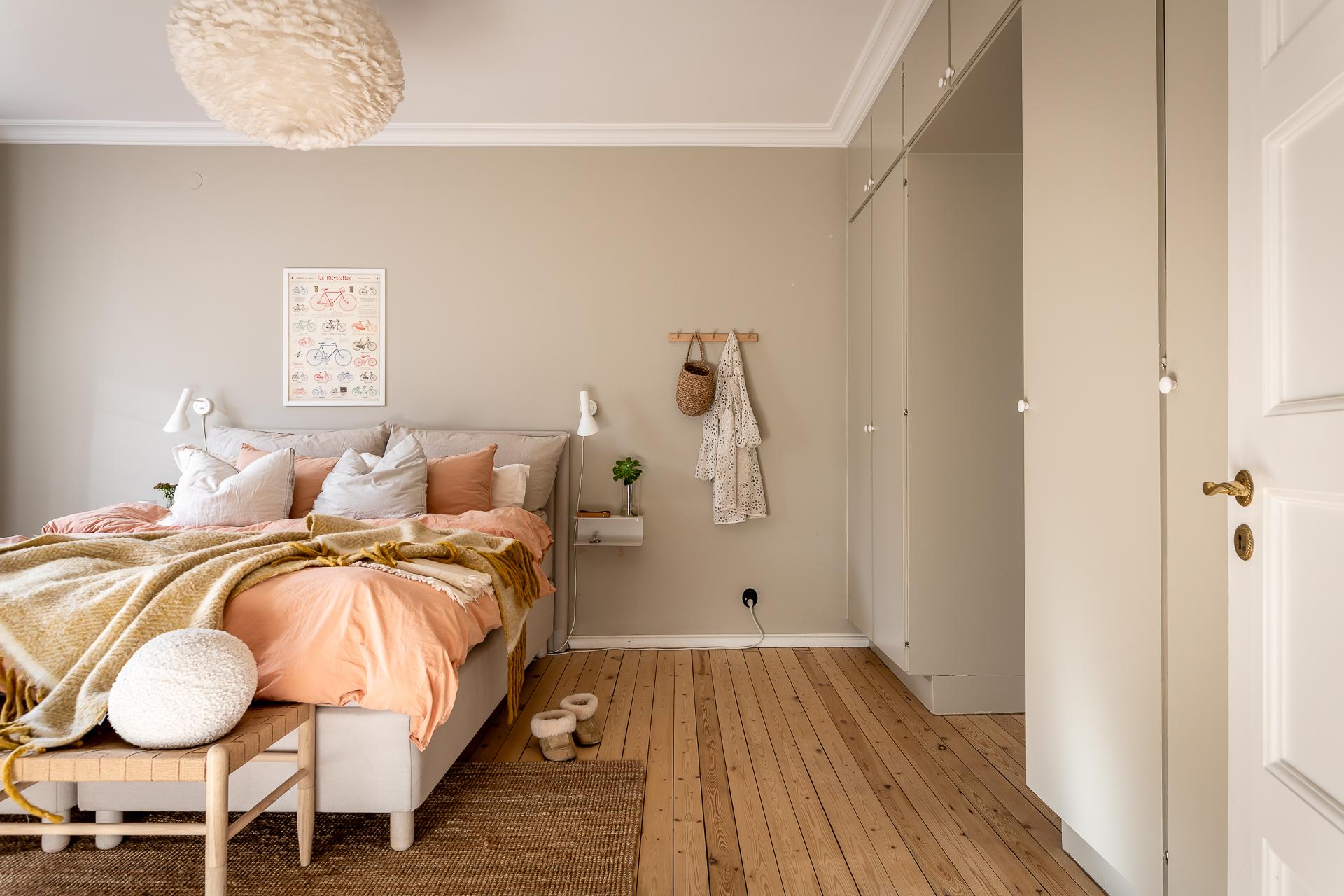 chambre beige décoration scandinave