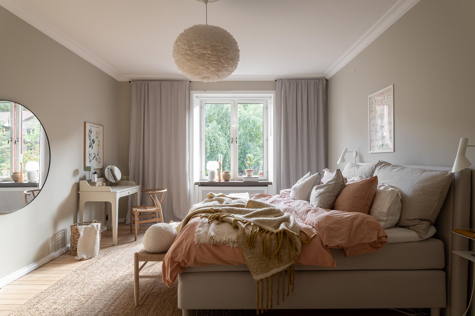 chambre beige décoration scandinave