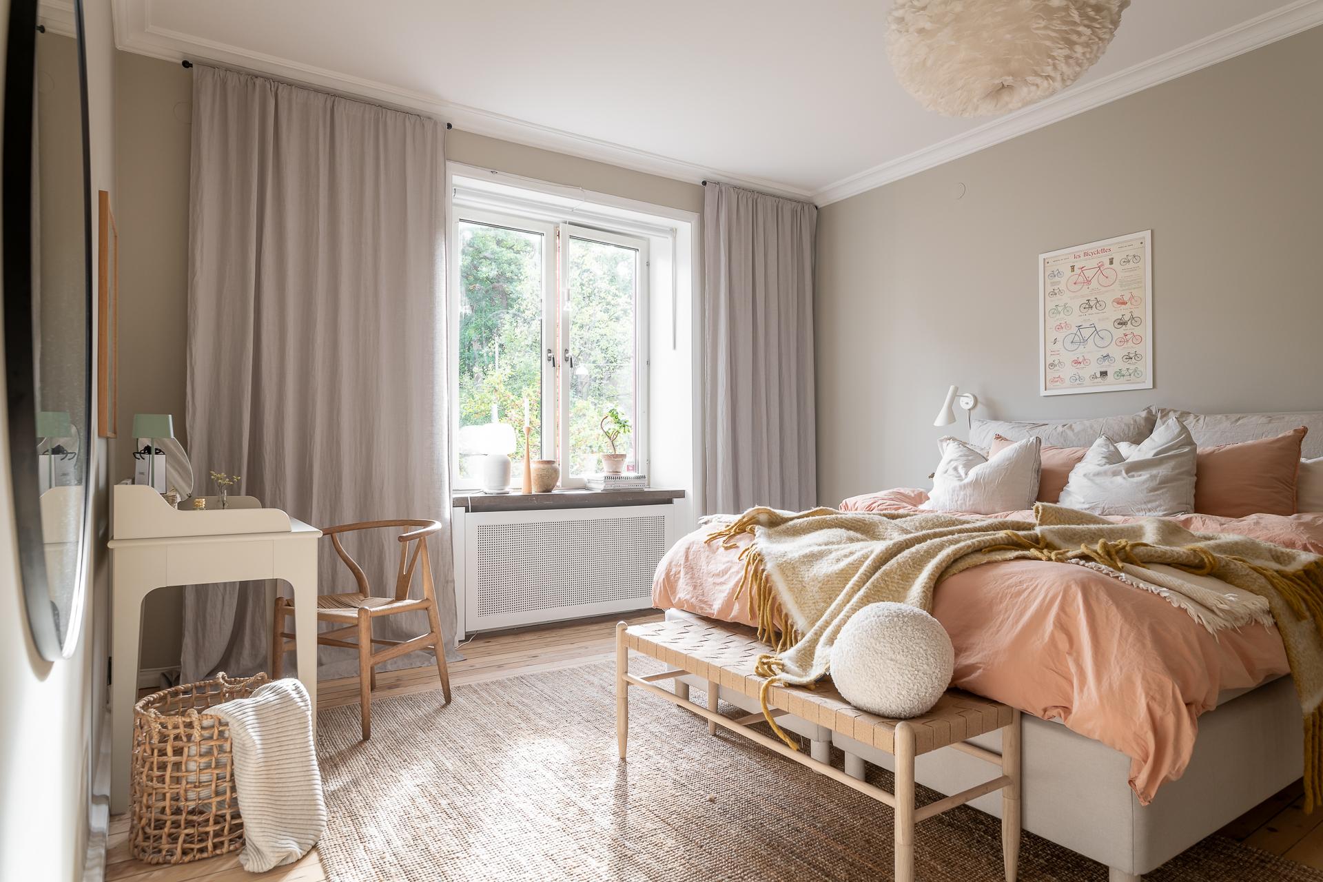 chambre beige décoration scandinave