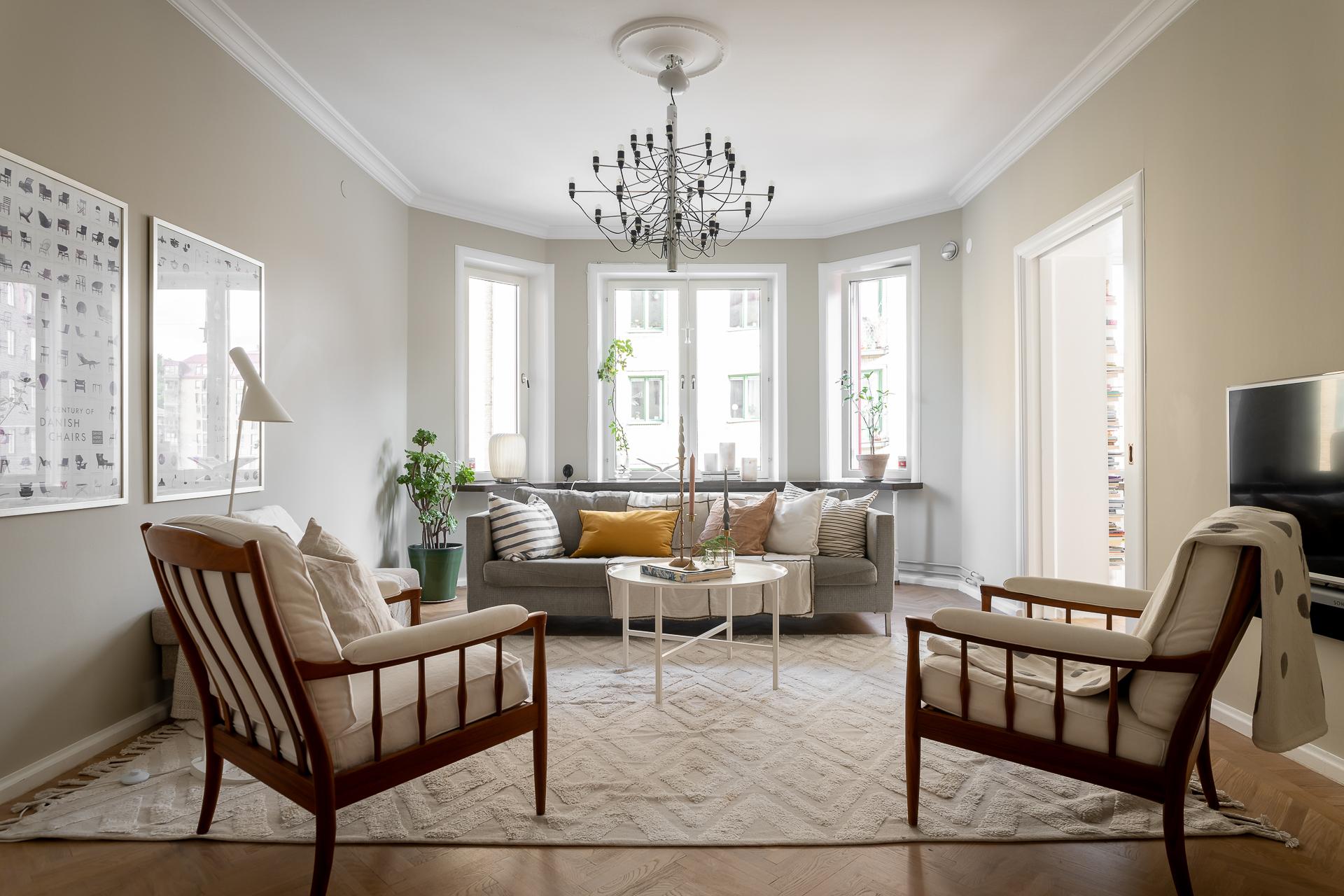 salon beige décoration scandinave