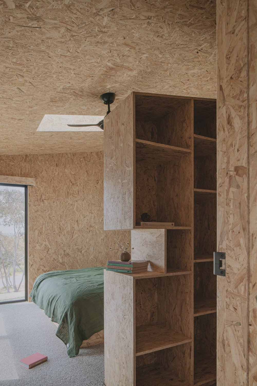 chambre murs OSB maison en bois 84m2
