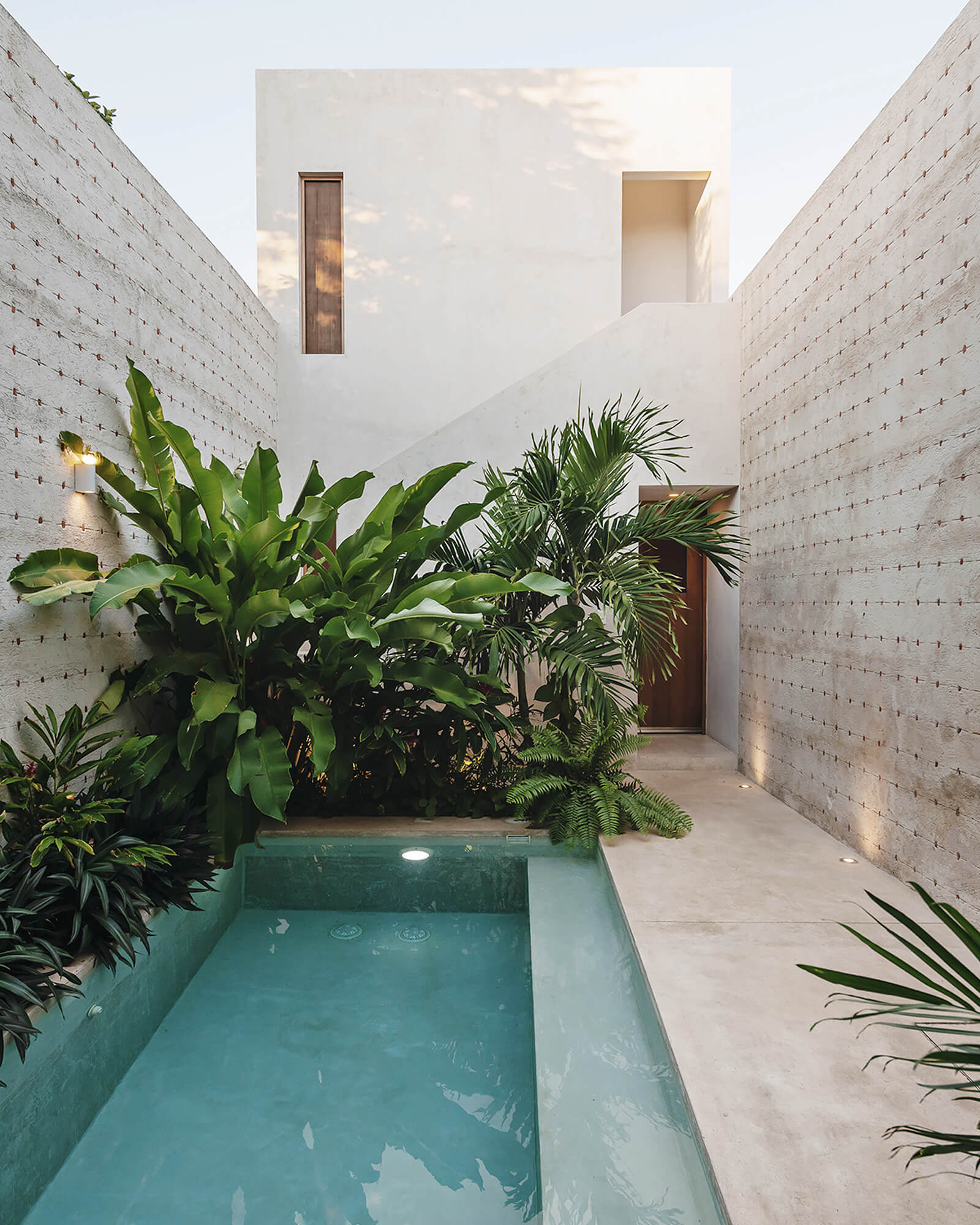 jardin avec piscine maison de ville