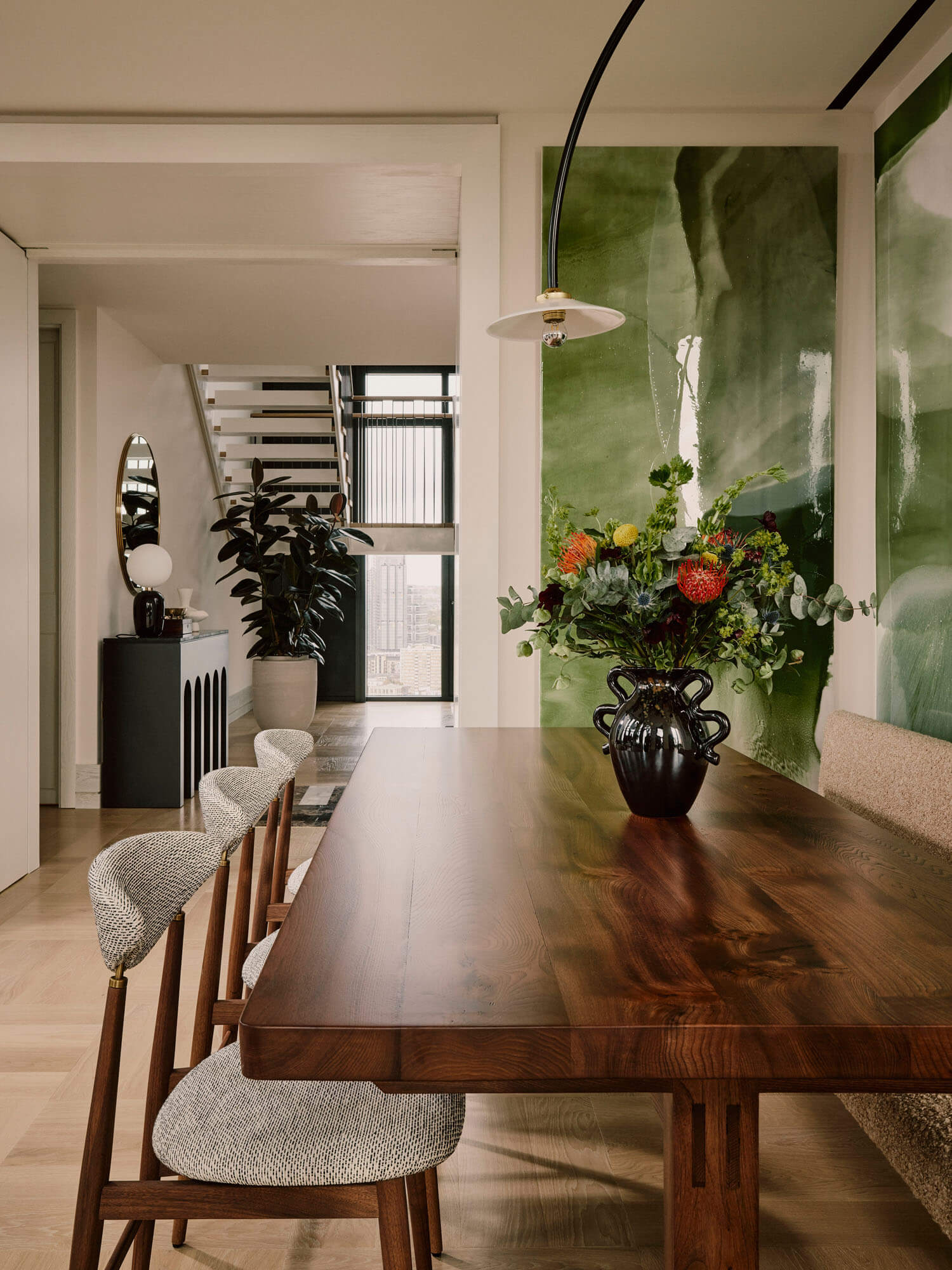 salle à manger décoration mid-century