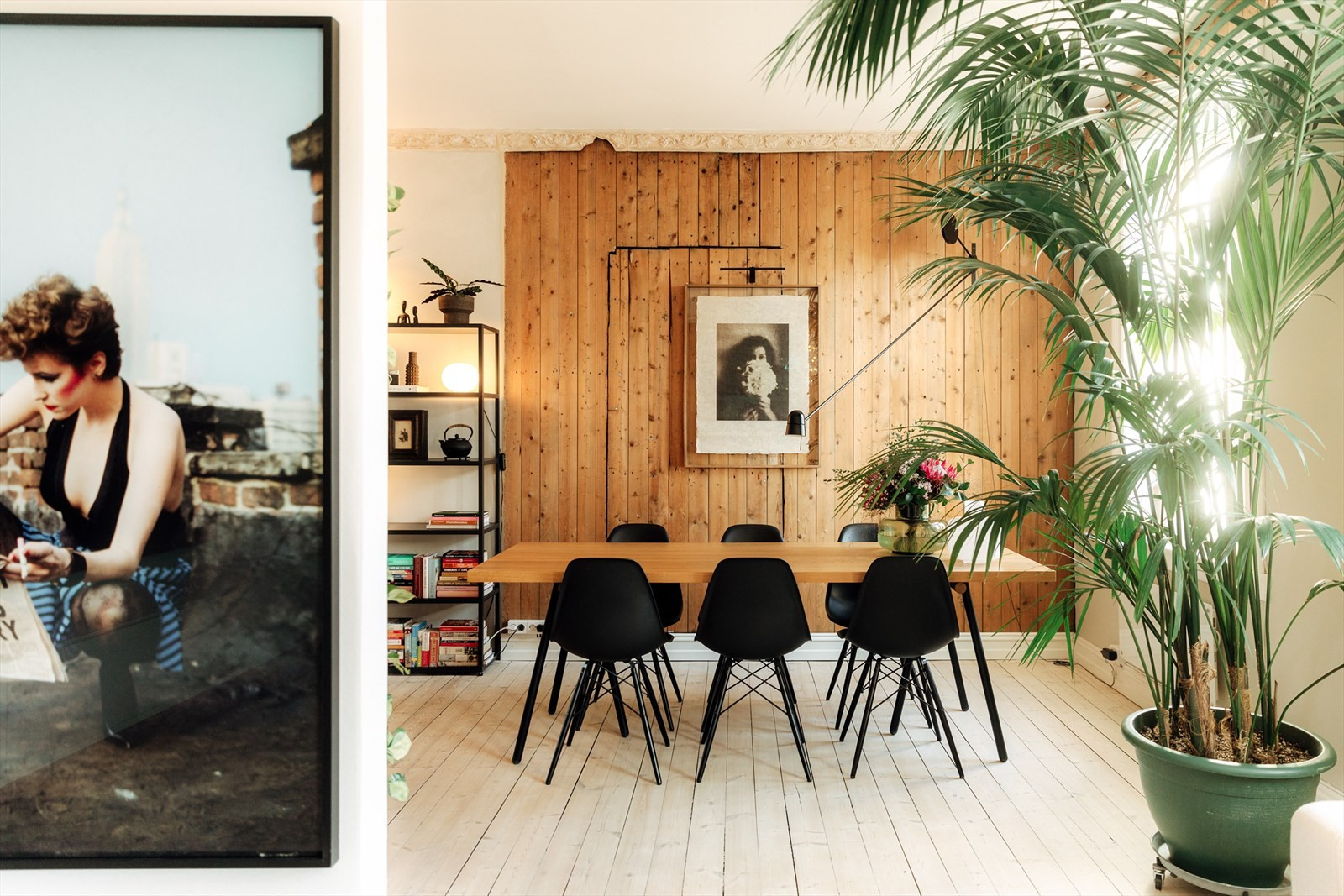 salle à manger murs bois décoration scandinave