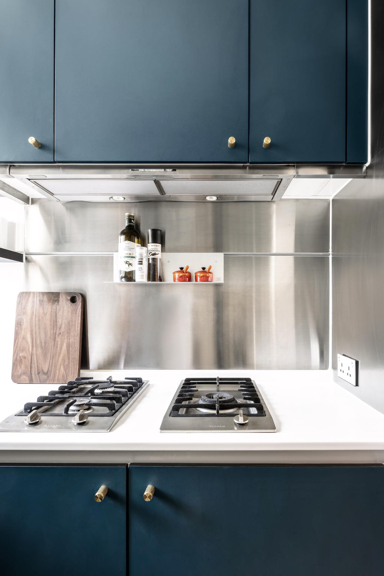 cuisine bleue et inox cuisine bleue et inox